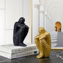 GobekUsa Golden Man Thinker Abstract Sculpture Statue for Home Decor