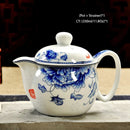 GobekUsa Ceramic Kung Fu Teapot with Dragon Design 350ml - Handmade Porcelain Tea Pot