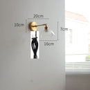 GobekUsa Green Glass LED Wall Light with Pull Chain Switch - Modern Nordic Design