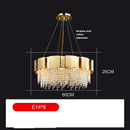 GobekUsa Golden Crystal Stainless Steel Pendant Light for Stylish Foyer