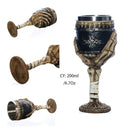 GobekUsa Dragon Skull Goblet: Gothic Resin Stainless Steel Wine Glass for Cocktail Bar Party