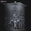 GobekUsa 12-inch Square Rain Shower Head with Ceiling/Wall Mount in Chrome/Gold/Brushed/Black Finish