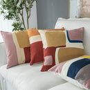 GobekUsa Geometric Cushion Cover 45x45cm Soft Embroidered Pillow Case for Home Decor