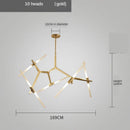 GobekUsa Gold LED Chandelier: Modern Nordic Lighting Fixture for Indoor Decor.