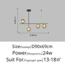 GobekUsa Glass Ball Chandelier Ceiling Lights for Home Decor - Modern LED Pendant Lamp
