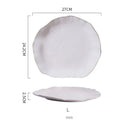 GobekUsa Ceramic Dinner Plate Set - Premium Quality Round Plates for Restaurants and Home Use
