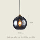 GobekUsa Glass Ball Pendant Light - Modern Nordic LED Hanging Fixture for Dining and Kitchen