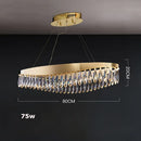 GobekUsa Crystal Stainless Steel LED Chandelier for Foyer