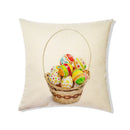 GobekUsa Easter Rabbit Eggs Linen Pillowcase 45*45CM