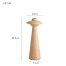 GobekUsa Kids UFO Wood LED Table Lamp: Modern, Dimmable, Cartoon Design, Ideal for Children's Bedroom