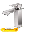 GobekUsa Black Waterfall Basin Faucet Mixer Tap for Vessel Sinks - Single Hole