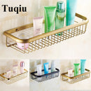 GobekUsa Gold Brass Bathroom Shelf with Soap Holder 30cm/45cm