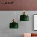 GobekUsa Green Glass LED Pendant Light - Stylish Lighting Fixture for Modern Interiors