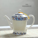 GobekUsa Blue White Porcelain Tea Set Kungfu Teaware Green Puer Tea Cup Pot Teatime Set