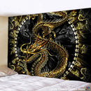 GobekUsa Chinese Dragon Castle Totem Tapestry Wall Hanging Beach Mat Tapis Decor