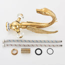GobekUsa Golden Swan Basin Faucet: Solid Brass, Deck Mount, Dual Handle Mixer Tap