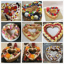 GobekUsa Heart Cake Mold PET Plastic. Essential Baking Tools in 6/8/10/12/14inch Sizes