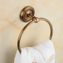 GobekUsa Brass Bathroom Set: Robe Hook, Paper Holder, Towel Bar, Soap Basket.