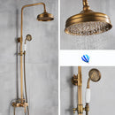 GobekUsa Antique Brass Shower Set with Handshower, Rainfall Tap Crane