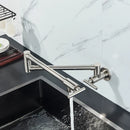 GobekUsa Double Joint Spout Brass Kitchen Faucet, Single Hole Two Handle Swing Arm