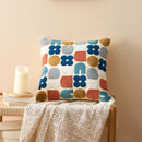 GobekUsa Embroidered Floral Dot Pillow Cover for Cozy Home Decor