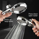 GobekUsa High Pressure ABS Shower Head with Stepless Adjustable Button Rotation