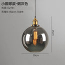 GobekUsa Smoky Grey Glass Pendant Lamp: Nordic Hanging Light Fixture in Amber Glass