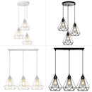 GobekUsa Diamond Cage Wrought Iron Pendant Light for Dining Room and Kitchen Island