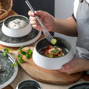 GobekUsa Ice Cracked Glaze Ceramic Grey Plate and Bowls Set