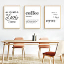 GobekUsa "Awakened Aromas" Canvas Print - Nordic Black & White Coffee Quotes