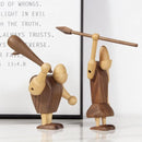 GobekUsa Black Walnut Wood Carving Figurines Nordic Style Room Decor Crafts & Gifts