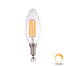 GobekUsa LED Flame Bulb E12 E14 C35 Retro Candle Filament 4W 6W Dimmable Warm White