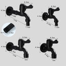 GobekUsa Antique Black Brass Wall Mount Bibcock Tap for Outdoor Garden and Washing Machine