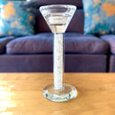 GobekUsa Crystal Diamond Glass Candle Holder for Home Decor