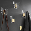 GobekUsa Butterfly Acrylic Towel Hook: Wall Mounted, Bathroom & Door Towel Holder