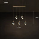 GobekUsa Crystal Copper Round Chandelier: Elegant LED Suspension Lamp for Dinning Room