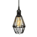 GobekUsa Black Metal Chandelier with E27 Edison Bulb Socket for Kitchen, Restaurant, Cafe