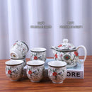 GobekUsa Dragon Teapot Tea Set, Porcelain Kung Fu Teaware for Puer Oolong Ceremony