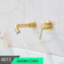GobekUsa Brass Wall Mount Basin Faucet: Single Handle Vessel Sink Mixer Tap