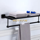 GobekUsa Black Towel Rack: Wall-mounted Aluminium Bathroom Accessories