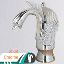 GobekUsa Golden Swan Bathroom Mixer Faucet - Deck Mount Basin Tap with One Handle