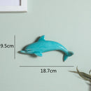 GobekUsa Dolphin Fish Ocean Background Ceramic Wall Decoration for Children's Room