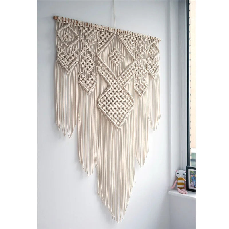 GobekUsa Large Hand-Woven Macrame Tapestry with Tassels, photo 5 of 7