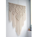 GobekUsa Large Hand-Woven Macrame Tapestry with Tassels