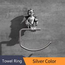 GobekUsa Gold Brass Angel Towel Ring Wall Rack for Bathroom - MB-0786B