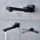 GobekUsa Black Shower Faucet Set with Rainfall Head and Hand Sprayer