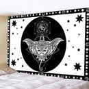 GobekUsa Black & White Tarot Witchcraft Tapestry | Bohemian Hippie Mandala Wall Decor