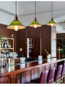 GobekUsa Green Glass Art Pendant Lamp: Nostalgic Industrial Style for Restaurant, Bar, and Coffee Shop