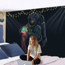 GobekUsa Jellyfish Interstellar Sky Tapestry Wall Hanging: Astronaut Design for Boho Dorm Decor