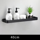 GobekUsa Black Corner Shelf with Towel Bar, Wall Mounted Aluminum Kitchen Storage Holder